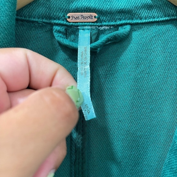 Free People Green Blazer Jacket - Picture 2 of 5